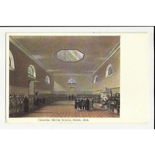 LONDON Charter House School Room Art Postcard