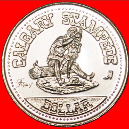 CALGARY STAMPEDE: CANADA ★ DOLLAR 1905 1980 MINT LUSTER ★ LOW START★NO RESERVE!