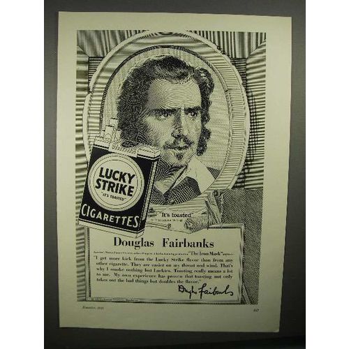 1928 Lucky Strike Cigarettes Ad - Douglas Fairbanks