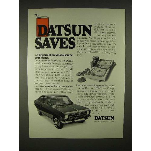1973 Datsun 1200 Car Ad