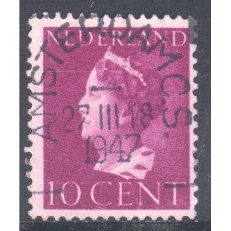 Netherlands 1940 - SG508 - 10c purple - Queen Wilhelmina - used