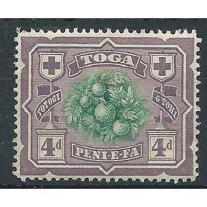 Tonga 1897 SG45 4d Black & Purple Mounted Mint..