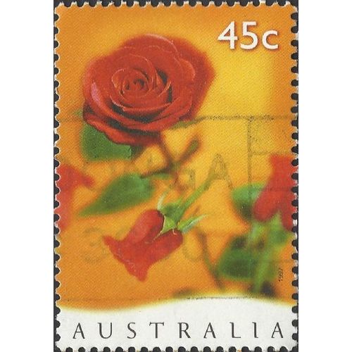 AUSTRALIA, FLOWER, Valentine Rose, orange 1997, 45c, #2