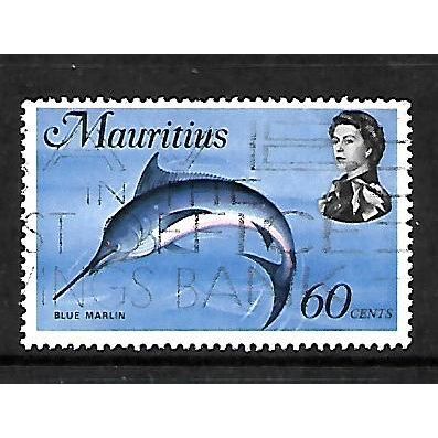 MAURITIUS 1969 60c BLUE MARLIN SG 449B FINE USED