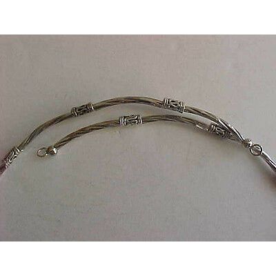 Red Glass Choker Bead Necklace Silver Tube Bead RED Glass One Size Fits All