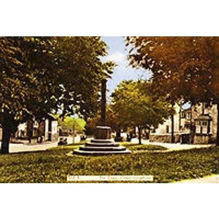 Great Longstone The Village Cross Bakewell Derbyshire Postcard