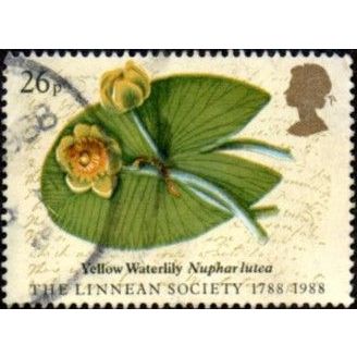 1988 Bicentenary of Linnean Society. 26p Yellow Waterlily. Very Fine Used