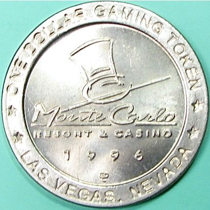 Monte Carlo. $1 Casino Token. Las Vegas, NV. 34A.