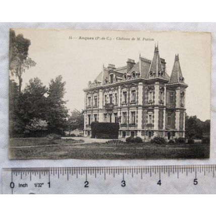 vintage postcard Arques, Chateau de M Porion