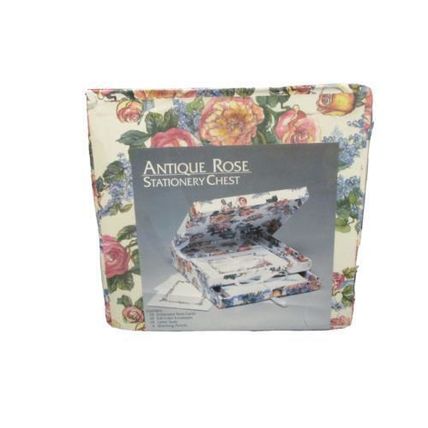 Vintage Antique Rose Stationery Chest Stationery Envelopes Note Cards