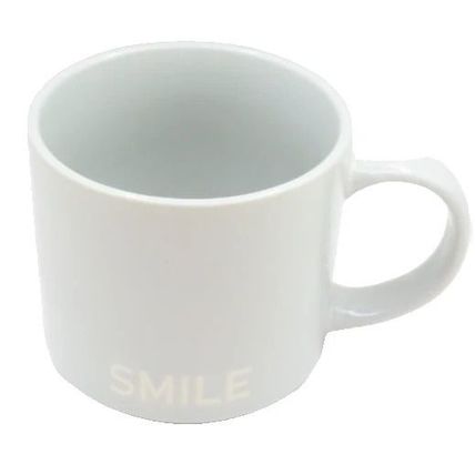 Smile Grey Mug Ceramic 8.5 CM Microwave & Dishwasher Safe Gift Tableware