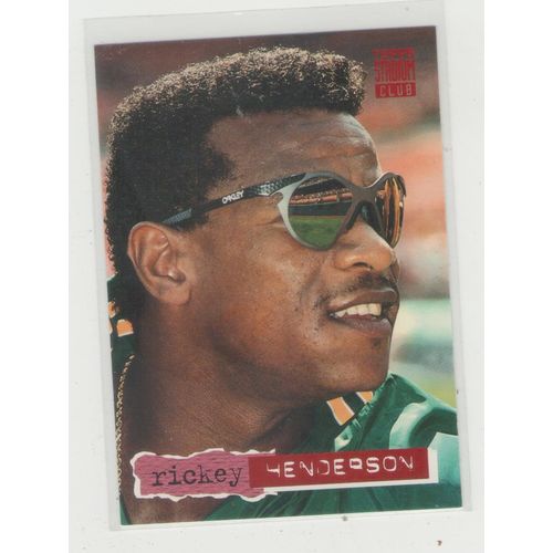 MLB 1994 Stadium Club-654 Rickey Henderson/Oakland Athletics- HOFer!!!