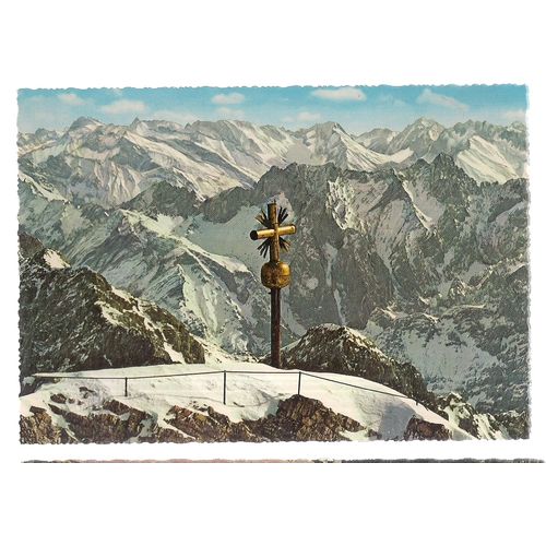 ZUGSPITZGIPFEL, GERMANY unused vintage postcard 1962 #