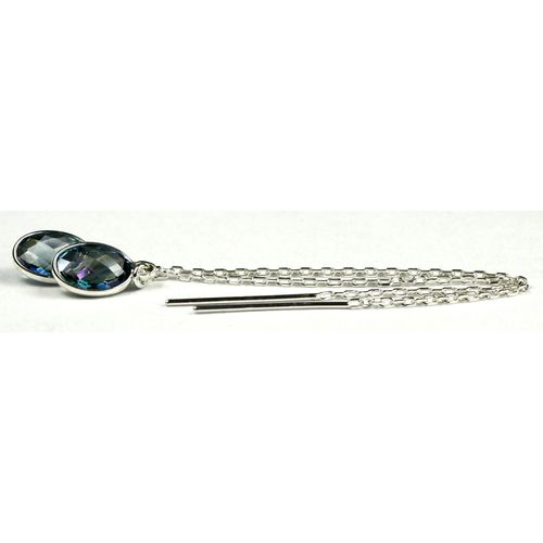 Neptune Garden Topaz, 925 Sterling Silver Threader Earrings, SE005