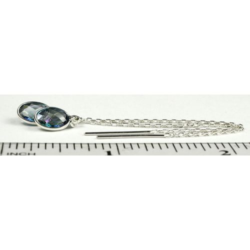 Neptune Garden Topaz, 925 Sterling Silver Threader Earrings, SE005