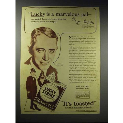 1928 Lucky Strike Cigarettes Ad - George M. Cohan