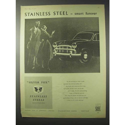 1958 Silver Fox Stainless Steel Ad - Smart Forever