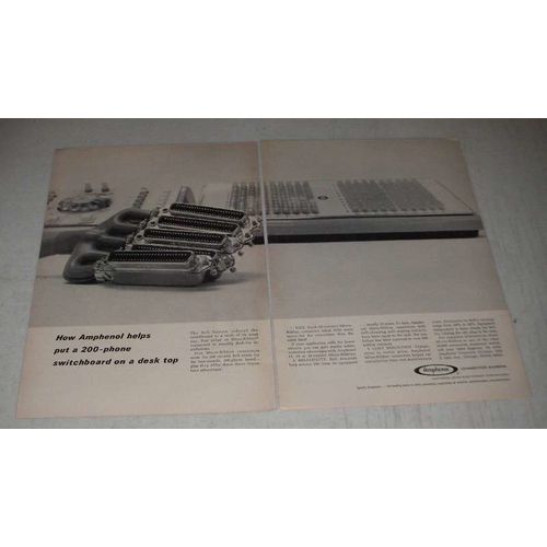 1965 Amphenol Micro-Ribbon Connectors Ad - Put Switchboard on Desk Top