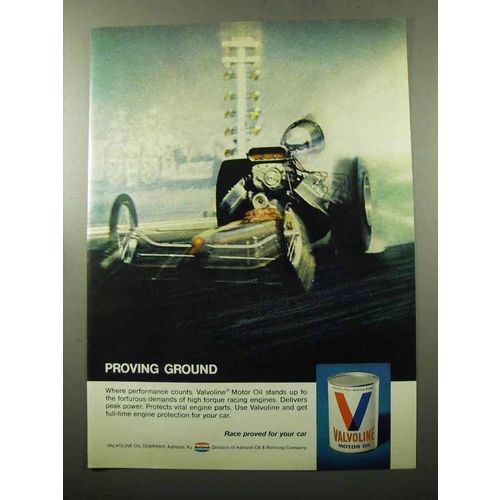 1969 Valvoline Motor Oil Ad - Proving Ground