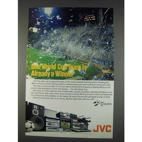 1982 JVC Hi-Fi & Video Entertainment Ad - World Cup