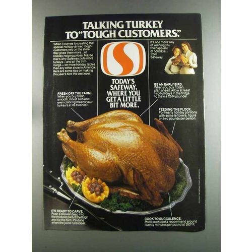 1982 Safeway Stores Ad - Talking Turkey Tough Customers