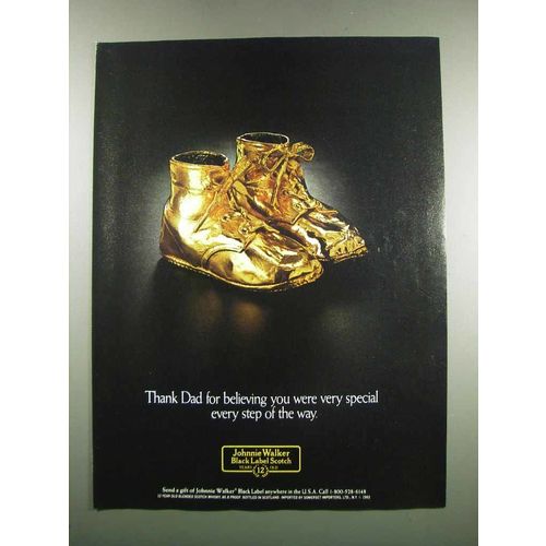1983 Johnnie Walker Black Label Scotch Ad - Thank Dad
