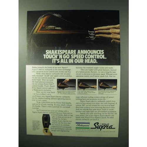 1983 Shakespeare Sigma Supra Outboard Motor Ad