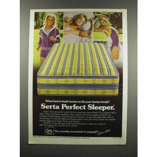 1983 Serta Mattress Ad - Susan Anton