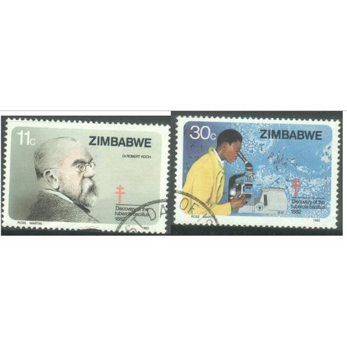 Zimbabwe 1982 - SG620-21 - 11c & 30c - Doctor Robert Koch set - used