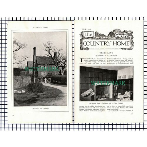 (7639) Tenchley's Limpsfield Surrey - c.1911 6-Side Article