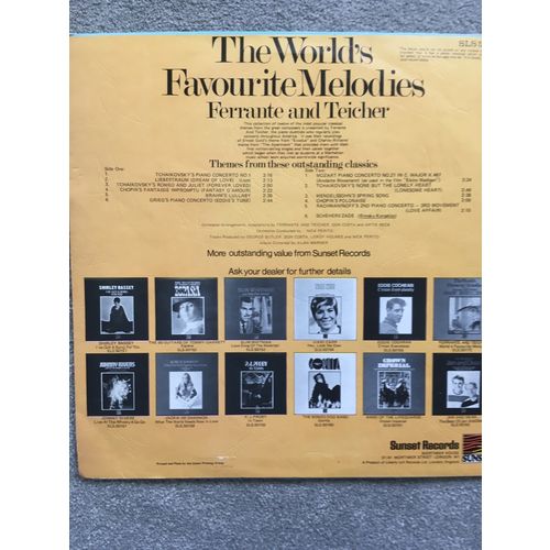 FERRANTE & TEICHER - THE WORLD'S FAVOURITE MELODIES (VINYL LP)