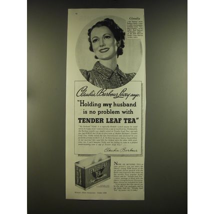 1939 Tender Leaf Tea Advertisement - Claudia Barbour Lacey