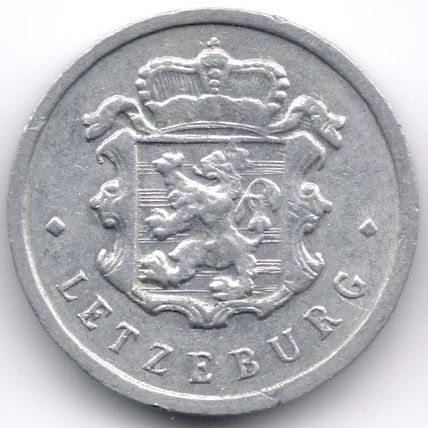 Luxembourg : 25 Centimes 1954