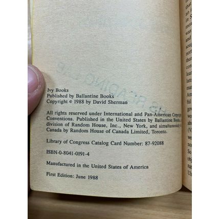 1988 DAVID SHERMAN A ROCK & A HARD PLACE VIETNAM FICTION USA PAPERBACK BOOK (P2)