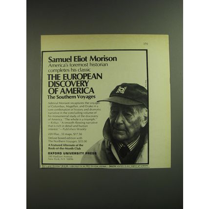 1974 Oxford University Press Book Ad - The European Discovery of America