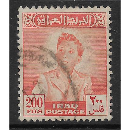 IRAQ 1948 KING FAISAL II 200F ORANGE SG 294 FINE USED #2