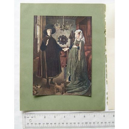 1903 illustration: Jean Arnolfini and his wife Jeanne de Chenany