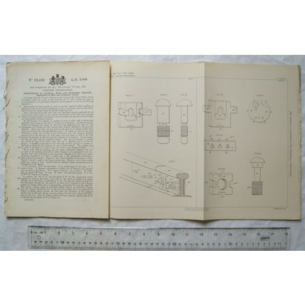 1889 Patent No. 12,455 locknuts bolts & fastenings, Alfred Pullin, Sydney, NSW