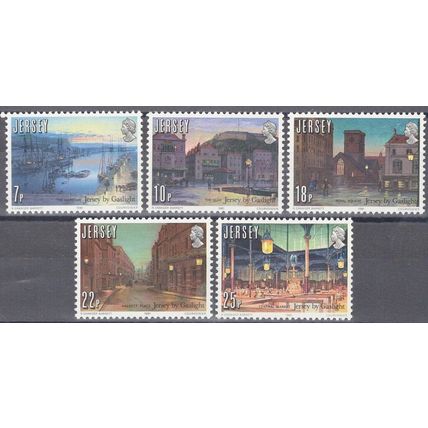 ZAYIX Great Britain - Jersey 275-279 MNH Gas Lights Inventions Science