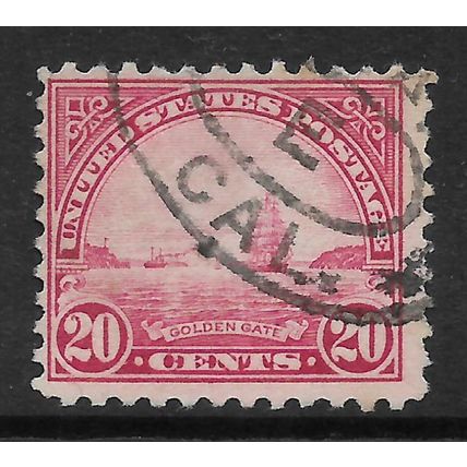 USA 1923 20c CARMINE GOLDEN GATE SG 575 FINE USED#2