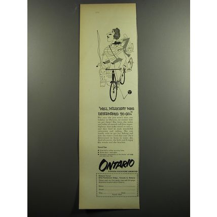 1953 Ontario Canada Ad - Well, Millicent was determined to go