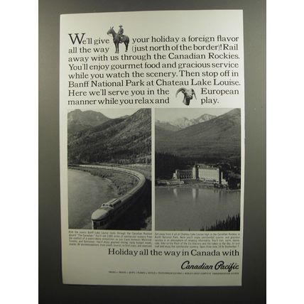 1966 Canadian Pacific Ad - We'll give your holiday a foreign flavor all the way