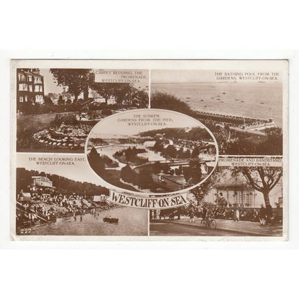 Multiview of Westcliff-on-Sea Postcard 1929 RP Essex