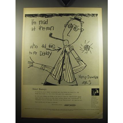 1957 Sanforized Shirts Ad - I'm mad at the man who did this to my Daddy