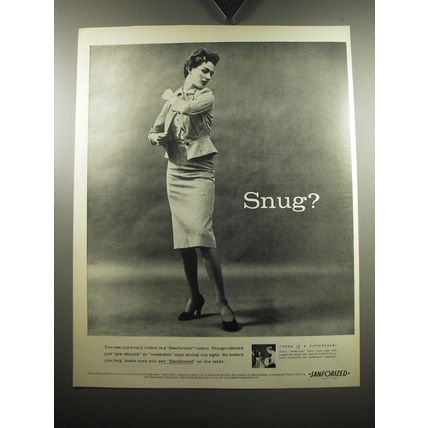 1957 Sanforized Dress Ad - Snug?