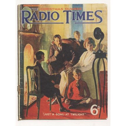 Issue 2 Two Radio Times BBC 1923 Christmas Magazine Postcard