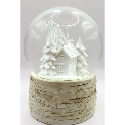 Snow Covered House Snow Globe & Christmas Trees 14 Cm Gift Holidays Celebrate