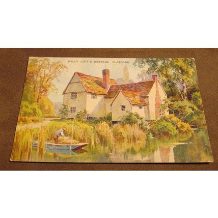 WW2 Postcard - Willy Lott's Cottage Flatford - Suffolk - Artist EWH Haslehust