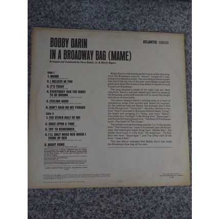 Bobby Darin – In A Broadway Bag (Mame) (Atlantic 588020) 1966 (LP)