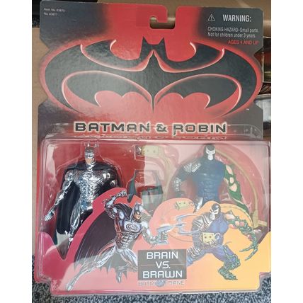 1997 KENNER" BATMAN & ROBIN.BRAIN VERSES BRAWN (SEALED) ..UK FREEPOST